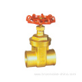 Brass solder gate valves